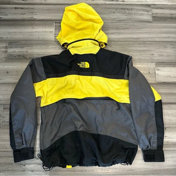 VTG The North Face Steep Tech Mountain Jacket grey yellow Sz L RARE Look - Picture 7 of 7